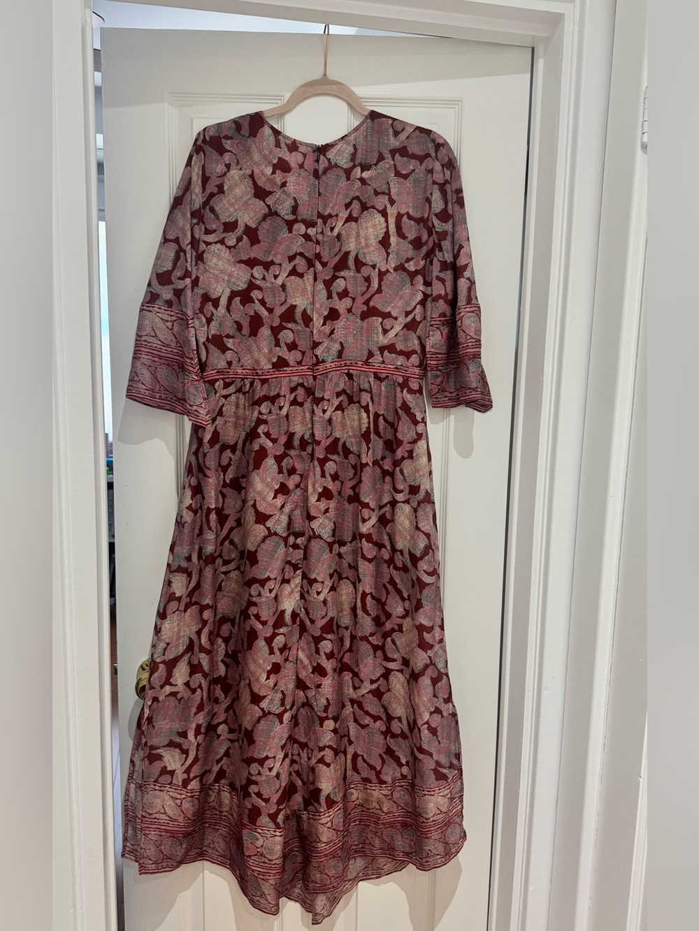 ba&sh Imany silk maxi dress size 3 large - Picture 3 of 7